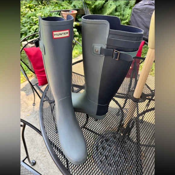 Hunter Slate Tall Waterproof Boots - Picture 1 of 6